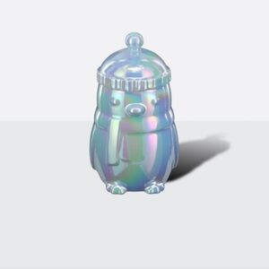 Starbucks Iridescent Blue Ceramic 14oz Penguin Mug BNWT